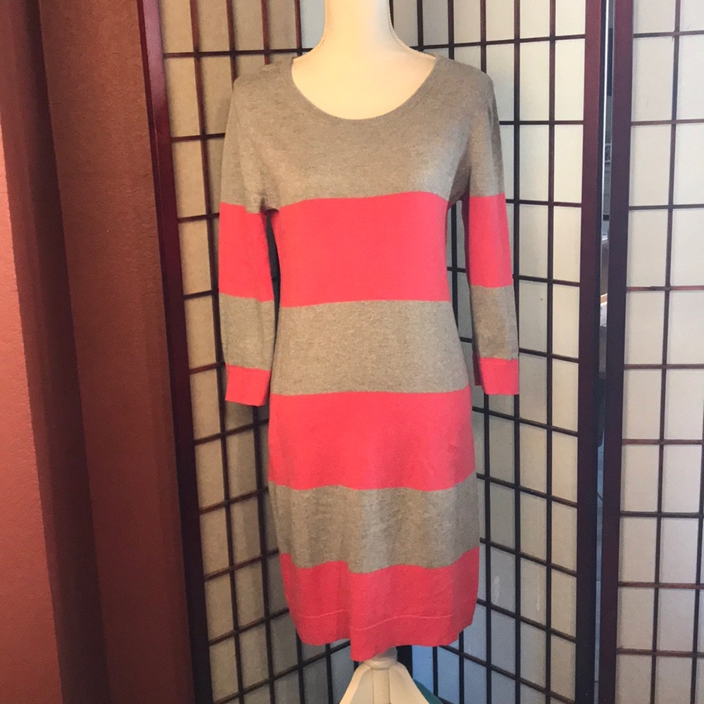 Gap Striped Long Sleeved Tunic Sweater Dress